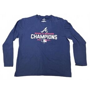 Atlanta Braves World Series Champions 2021 Fanatics Long Sleeve Men's Shirt‎ XL